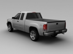 gmc c1500 2007  4 door extended cab Modelo 3D
