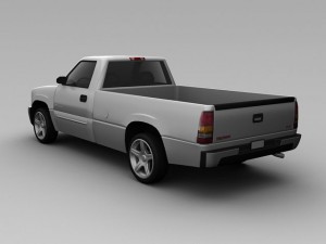 gmc c1500 sierra 2006  2 door pickup Modelo 3D