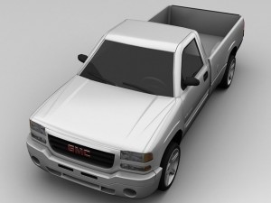 gmc c1500 sierra 2006  2 door pickup Modelo 3D