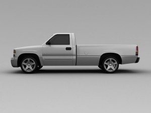 gmc c1500 sierra 2006  2 door pickup Modelo 3D