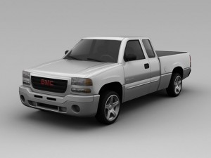 gmc k1500 sierra 2000  3 door extended 3D Model