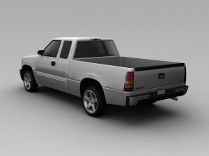 gmc k1500 sierra 2000  3 door extended Model 3D
