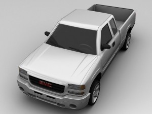 gmc k1500 sierra 2000  3 door extended Model 3D
