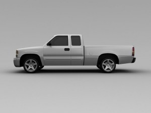 gmc k1500 sierra 2000  3 door extended Model 3D