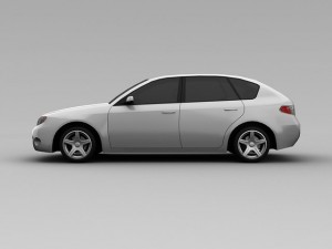 subaru impreza 2008 wagon Modelo 3D