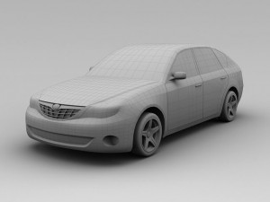 subaru impreza 2008 wagon Modelo 3D