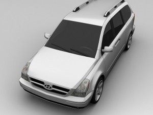 hyundai entourage 2007 3D Model