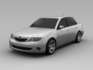subaru impreza 2008 sedan 3D 模型