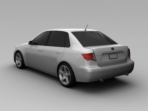 subaru impreza 2008 sedan 3D Модель