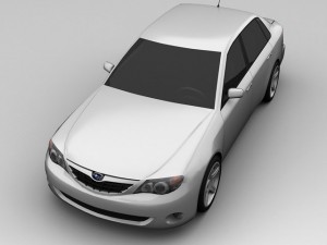 subaru impreza 2008 sedan 3D Модель