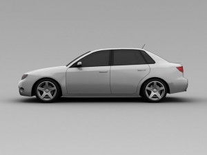 subaru impreza 2008 sedan 3D Модель