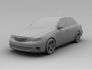 subaru impreza 2008 sedan 3D Модель