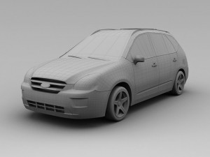 kia rondo 2008 3D 模型