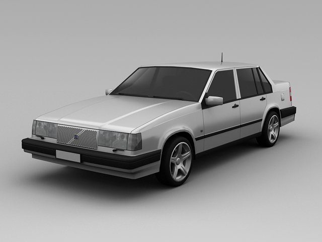 volvo 960 1993 3Dモデル .c4d .max .obj .3ds .fbx .stl .blend 