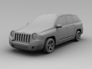 jeep compass 2008 3D Модель