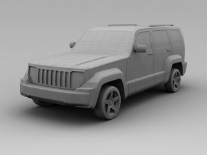 jeep liberty 2008 3D 模型