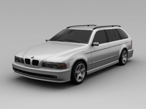 bmw 525 2003 wagon 3D Model