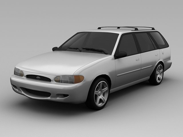 ford escort 1997 wagon Model 3D .c4d .max .obj .3ds .fbx .stl .blend 