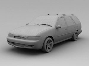 ford escort 1997 wagon Model 3D