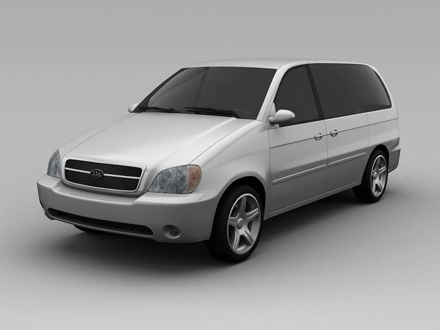 kia sedona 2005 van 3D Model .c4d .max .obj .3ds .fbx .stl .blend