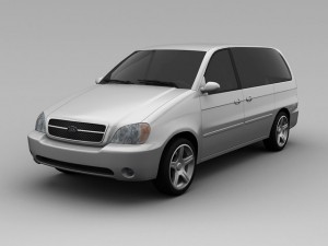 kia sedona 2005 van 3D Model