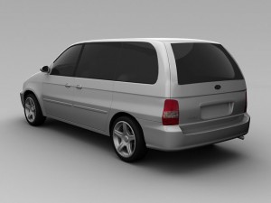 kia sedona 2005 van Model 3D