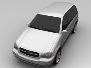 kia sedona 2005 van Model 3D