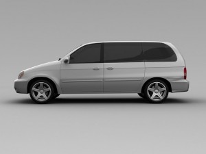kia sedona 2005 van Model 3D