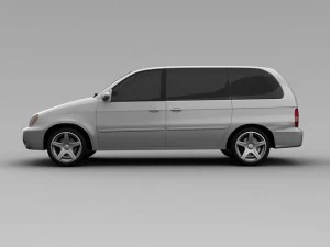 kia sedona 2005 van 3D Model