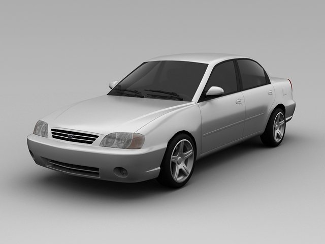 kia spectra 2004 Modelo 3D .c4d .max .obj .3ds .fbx .stl .blend 
