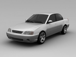 kia spectra 2004 3D Model