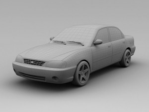 kia spectra 2004 Modelo 3D