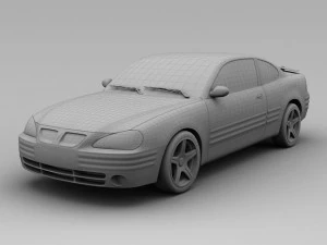 pontiac grand am 1999 2 door coupe 3D Model
