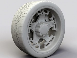 wheel motometal 909 skull rim and tyre Model 3D