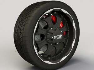 wheel motometal 959 rim and tyre 3D 模型
