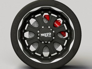 wheel motometal 959 rim and tyre 3D Model