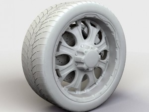 wheel motometal 959 rim and tyre 3D Model