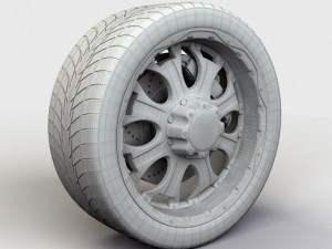 wheel motometal 959 rim and tyre 3D Model