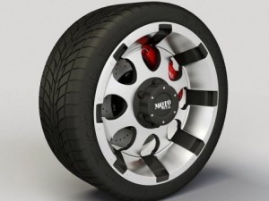 wheel motometal 955 rim and tyre Modello 3D