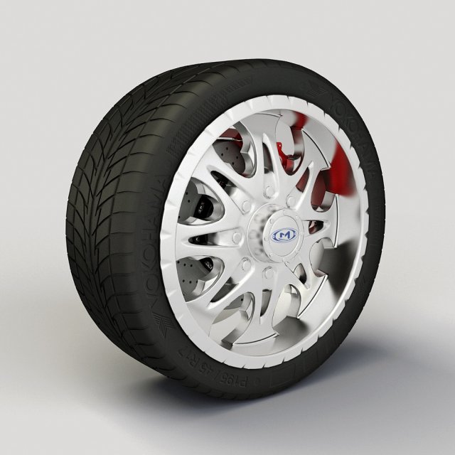 wheel motometal 950 rim and tyre 3D Model .c4d .max .obj .3ds .fbx .stl .blend 