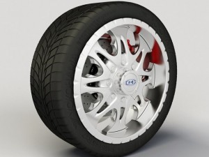 wheel motometal 950 rim and tyre 3D 模型