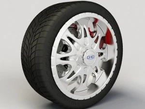 roda motometal 950 aro e pneu Modelo 3D