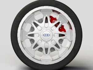 wheel motometal 950 rim and tyre 3D Model