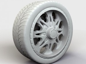 wheel motometal 950 rim and tyre 3D Model