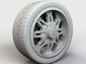 wheel motometal 950 rim and tyre 3D Model