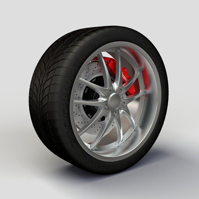 wheel zna 427 rim and tire 3D Model .c4d .max .obj .3ds .fbx .stl .blend 