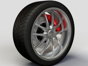 wheel zna 427 rim and tire 3D Model