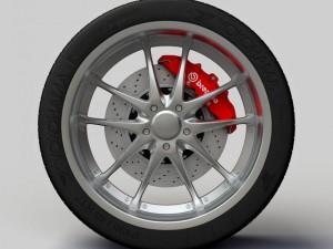 wheel zna 427 rim and tire 3D Model