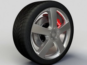 wheel zna 320 rim and tire 3D Модель
