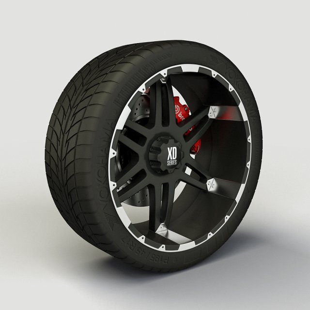 wheel xd series xd797 rim and tire Modelo 3D .c4d .max .obj .3ds .fbx .stl .blend 